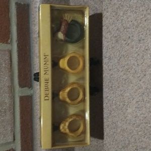 Debbie Mumm 12 Days of Christmas napkin rings-NIB-set of four